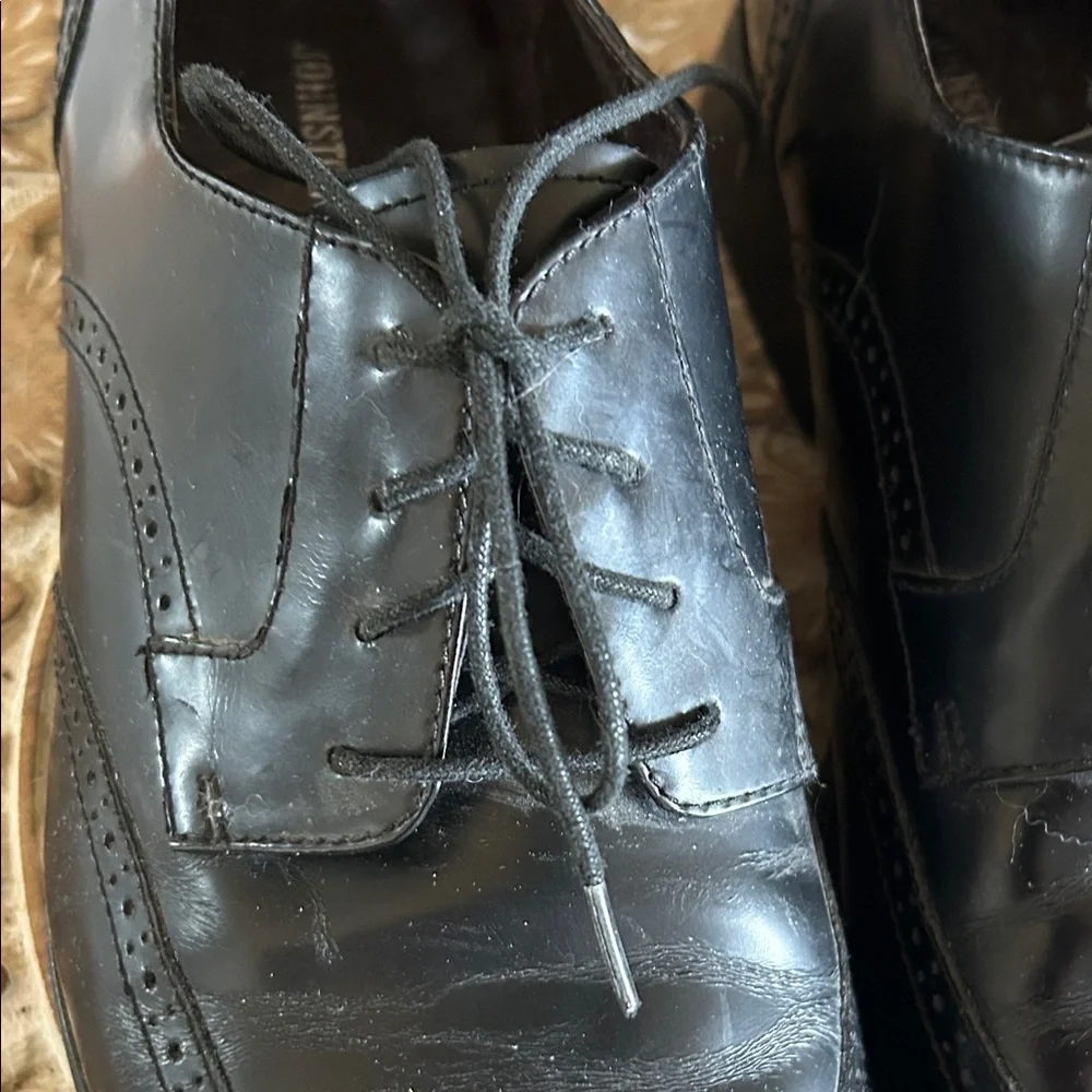 Johnston & Murphy Men’s Classic Wingtips Black Leather Oxfords Size 12M